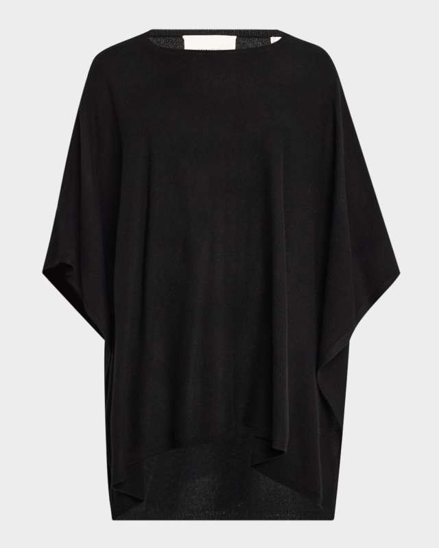 Reverse Jersey Cashmere Poncho